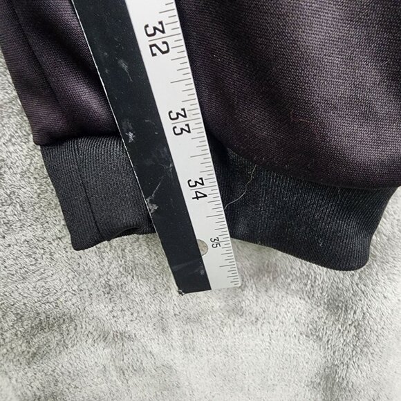 Mens Black Vintage OKW Wolfpack Track Pants Drawstring Elastic Waist Size XL - Picture 7 of 9